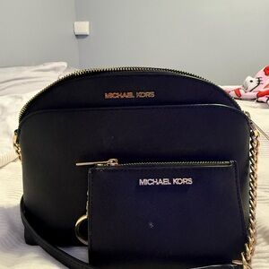 Michael Kors Black Crossbody Bag with Wallet Set